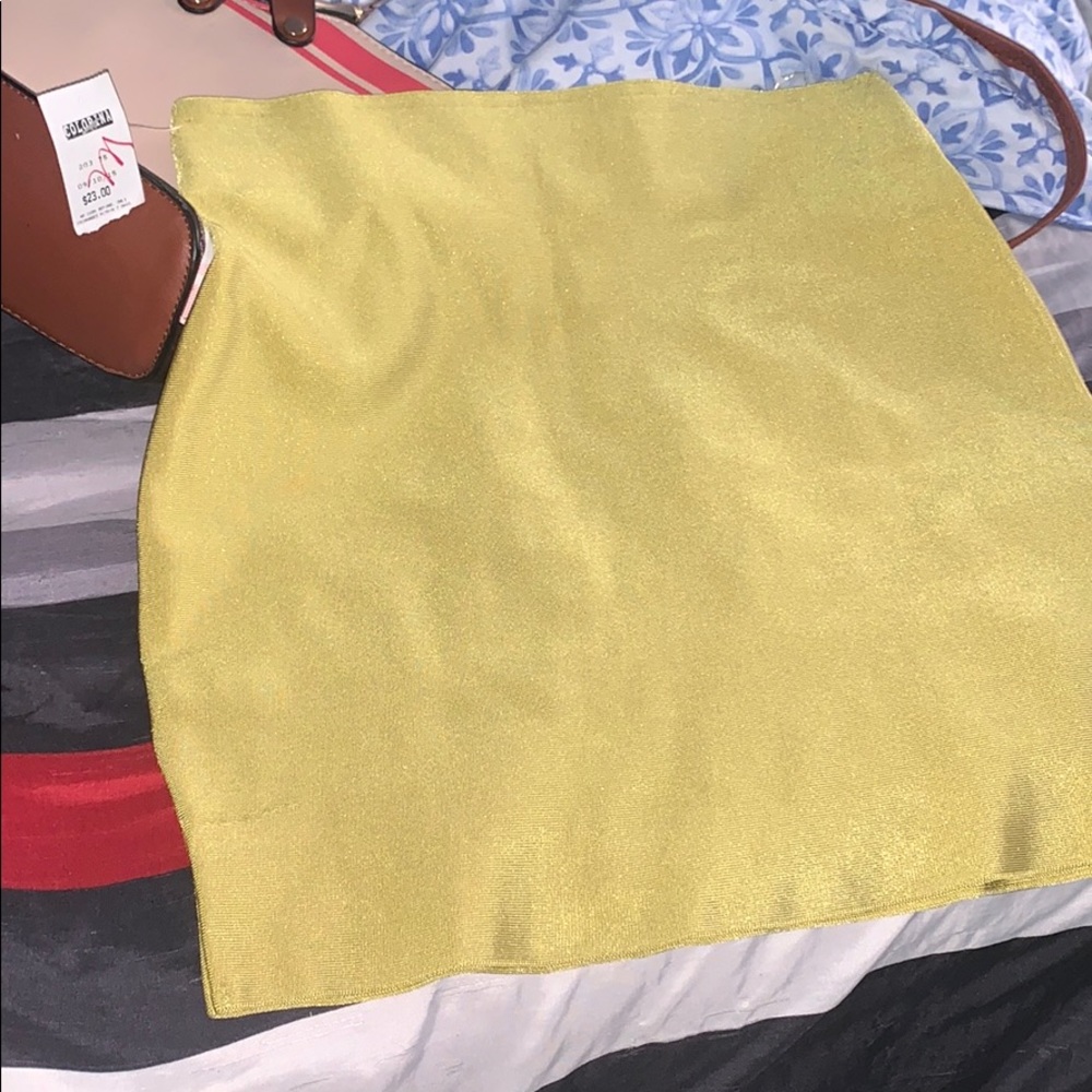 Yellow lime green skirt